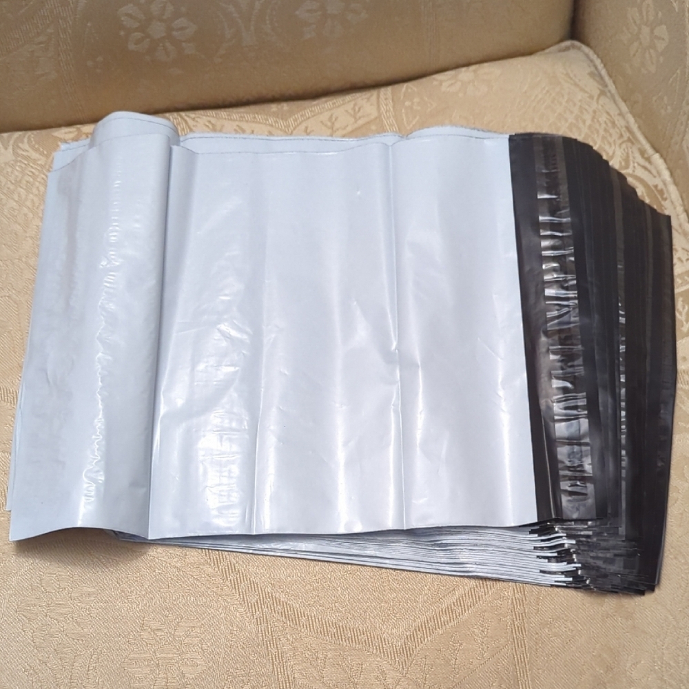 30 White and Black Poly Mailers 10"X13" (10x12.5) New Without Tags